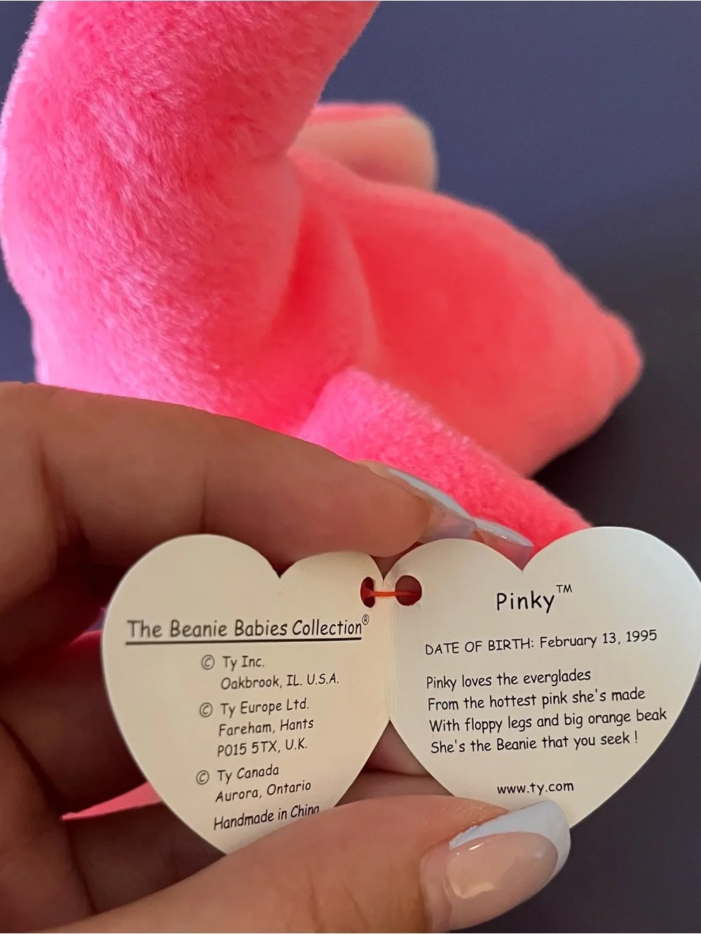 Pinky the Flamingo Beanie Baby